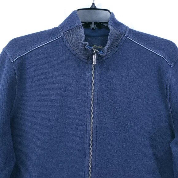 Tommy Bahama Mens XL Blue Full Zip Sweater Jacket Soft Cotton Comfort - Picture 8 of 16